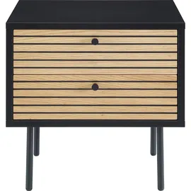 SalesFever Nachtschrank Torsby 50 x 40 x 50 cm Schwarz