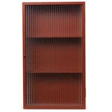 Ferm Living - Haze Wall Cabinet Reeded Glass Oxide Red - cm - 35 cm - 60 cm