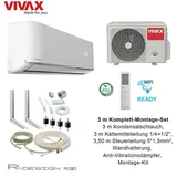VIVAX R Design 18000 BTU + 3 m Komplett Montageset 5,57 KW Split Klimaanlage A++