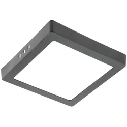 19w LED Aufputz Deckenlampe Deckenpanele Deckenleuchte in schwarz eckig|223mm|Neutralweiß|1520 Lumen