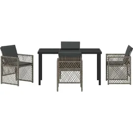 vidaXL Garten Essgruppe 5-tlg. Grau