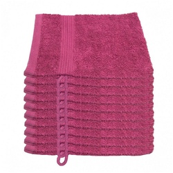 Julie Julsen Waschhandschuh »10-Waschhandschuh-Pink-Waschhandschuh 15 x 21 cm« (10-tlg) rosa