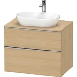 Duravit Waschtischunterschrank wandhängend „D-Neo“ 80 × 66,4 × 55 cm in Eiche Natur