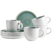 Mäser Elea Kaffeeservice 8-tlg. türkis/weiß