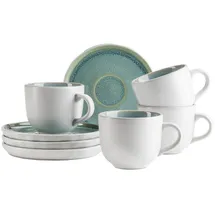 Mäser Elea Kaffeeservice 8-tlg. türkis/weiß