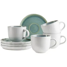 Mäser Elea Kaffeeservice 8-tlg. türkis/weiß