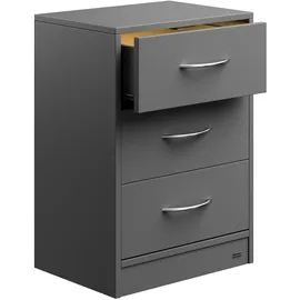 CASARIA Nachttisch Eloise Anthrazit 54x39x28cm mit LED