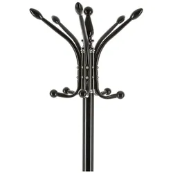 FIVE - Metallgarderobe für Mäntel und Regenschirme 172x37x37cm in Schwarz