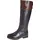 REMONTE Hochschaftstiefel - Nachtschwarz / Braun Glattleder Größe: 40 Normal - Schwarz