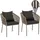 Proregal Gartenstuhl 75 x 55 x 55 cm grau 2 St.