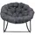 Dekoleidenschaft Relaxsessel Polyester 105 x 75 x 105 cm Grau mit Kissen