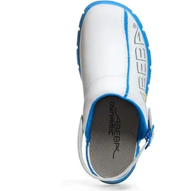Abeba (37312) Clog ESD-Berufsschuhe Dynamic OB mit Aufdruck weiß/blau 47