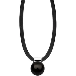 Nenalina Kautschuk Perle 925 Silber Schwarz Damen 
