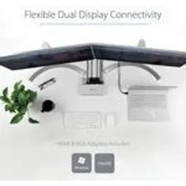 Startech StarTech.com Dual Monitor Dockingstation mit USB 3.0 auf DVI-I & DVI-D und Adaptern für VGA & HDMI, 5x USB 3.0 & Audio - Vertikale DVI Dockingstation für ChromeOS, Mac & Windows (USB3SDOCKDD)