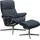 Stressless Stressless® »Mayfair« Set, Relaxsessel mit Hocker, mit Hocker, mit Cross Base, Größe S, M & L, Holzakzent Wenge blau