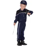 WILBERS & WILBERS 3112 - Polizei Kostüm für Jungen, blaue Uniform, dreiteiliges Set für Karneval
