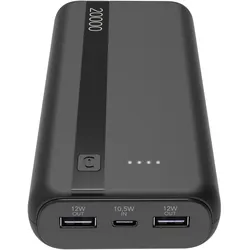 Solar 20000 mAh Powerbank USB Typ-C  (Schwarz) (Versandkostenfrei)