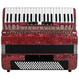 Professionelles Akkordeon, 41 Tasten, 120 Bässe, Tasteninstrumente, Akkordeon mit Riemen, Akkordeontasche für Erwachsene, Anfängerprüfung, professionelles Spielen (Color : Red)