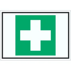 Erste Hilfe Symbol Aufkleber A3 (297x420mm)