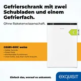 GGV Exquisit Exquisit Gefrierschrank GS581-051C weiss | Nutzinhalt: 85 L | 4-Sterne-Gefrieren | Türanschlag wechselbar | Standgerät