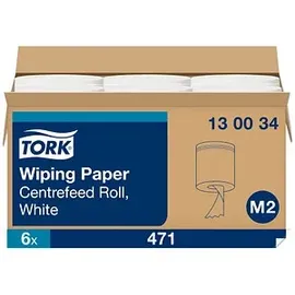 TORK Putztuchrollen Premium M2 1-lagig weiß, 471 Blätter, 6 Rollen