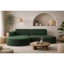 kaiser möbel Ecksofa mit runden Abschlüssen aus Cordstoff & Couches, Wohnlandschaften, Ecksofas