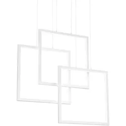Frame sp Square, weiße Pendelleuchte mit LED-Licht, Ideal Lux