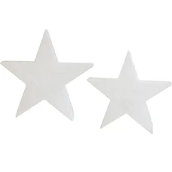 OUTFLEXX Exklusivmodell 2er Set Star in Star Dekoleuchte, Polyethylen, 2 Größen, inkl. Fassung und LED-Leuchtmittel