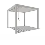 Weide Classic | Pergola freistehend | 3 x 3 M | Lamellendach Ivory Sand