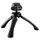Mantona Gaia Tischstativ 1/4 Zoll Arbeitshöhe=13cm Schwarz Wasserwaage, inkl. Handschlaufe