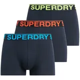 Superdry Herren M3110450B Set 3 Einfarbige Boxershorts navy M