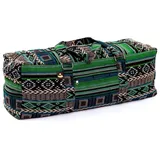 bodhi Ethno Collection: Yoga Kit Bag Ikat-Webstoff, Jacquard-Webstoff, schwarz-weiß-grün gemustert 1 St