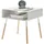 Yamazaki 4229 Plain Low Side Table, White, Steel/Wood, 35 x 35 x 35 cm