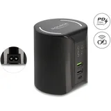 DeLock 41441 USB Ladegerät Schwarz Steckdose Wireless Charger, Schnellladegerät