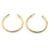 FIRETTI Creolen Ohrschmuck basic groß Gelbgoldfarben 60mm