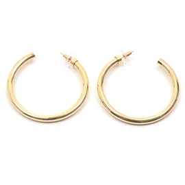 FIRETTI Creolen Ohrschmuck basic groß Gelbgoldfarben 60mm