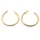 FIRETTI Creolen Ohrschmuck basic groß Gelbgoldfarben 60mm