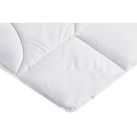 OTTO home Microfaserbettdecke Microlux, Bettdecke 135x200 cm und Übergrößen bis 240x220cm, Füllung: Feuchtigkeitsregulierende 3D Klimafaser (Polyester), Bezug: Microfaser-Feinbatist, fest versteppter Bezug - keine Bettwäsche nötig, Sommer, Winter weiß 155