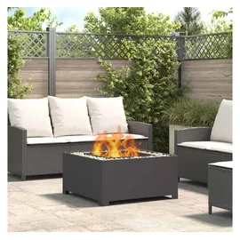 vidaXL Feuerplatz Ø 40 cm Schwarz