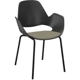Aluminium-Stuhl FALK schwarz beige