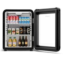 Klarstein Audrey Evo Mini Retro-Getränkekühlschrank (68 l, 670 mm hoch, Schwarz)