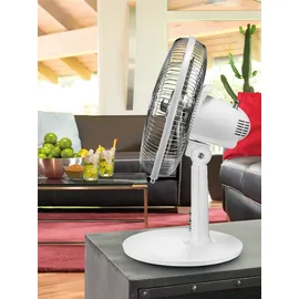 Unold Silverline 25 cm Tischventilator Weiß/Silber