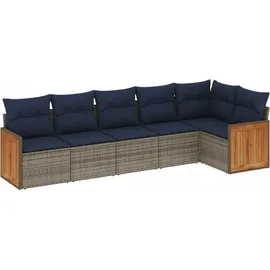 vidaXL Gartensofa-Set 6-tlg. grau