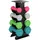 sportnow Hantel-Set Kurzhanteln 1-4 kg rutschfeste Griffe bunt/grau/grün/rosa