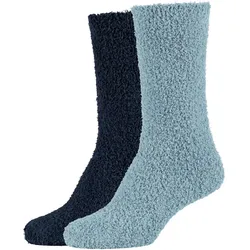 2er Pack camano Sustainable Cosy Crew Socken Damen 5040 - winter sky 39-42