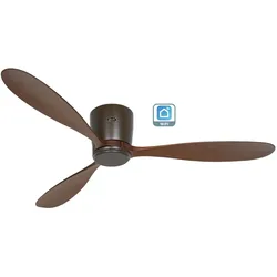 WiFi/WLAN Deckenventilator ECO PLANO WOOD WiFi - Lack bronze / Nussbaum
