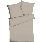 KAEPPEL Uni Mako-Satin cappuccino 200 x 200 cm + 2 x 80 x 80 cm