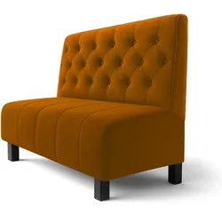 Fischer F | Gastrobank | B:H 180 x 100 cm | Orange | Chesterfield | Samt