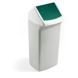 DURABLE Wertstofftonne DURABIN FLIP 40, mit Schwingdeckel VEH2012034 , 40 Liter, Farbe: grün