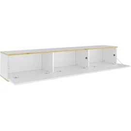 Mirjan24 Tv-Lowboard, Schwarz, Holzwerkstoff, Rechteckig, 175x30x32 cm Wohnzimmer, Wohnwände, Lowboards, Lowboards stehend